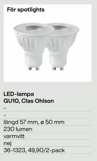 LED-lampa GU10, Clas Ohlson