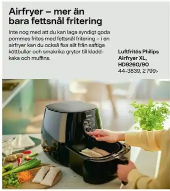 Clas Ohlson Luftfritös Philips Airfryer XL, HD9260/90 erbjuda
