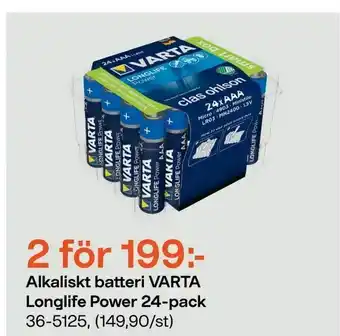 Alkaliskt batteri VARTA Longlife Power 24-pack