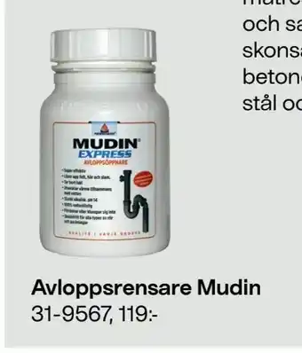 Clas Ohlson Avloppsrensare Mudin erbjuda