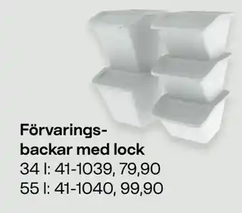 Clas Ohlson Förvaringsbackar med lock erbjuda