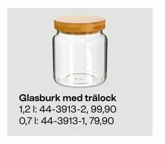 Clas Ohlson Glasburk med trälock erbjuda