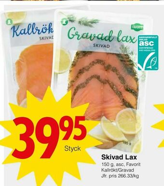 Matöppet Skivad Lax erbjuda