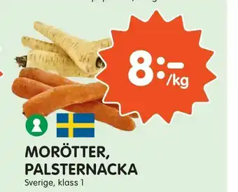 Tempo Morötter, palsternacka erbjuda