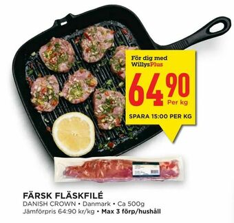 Willys Hemma Färsk fläskfilé erbjuda