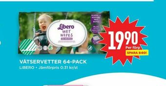 Willys Hemma Våtservetter 64-pack erbjuda