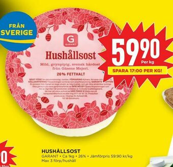 Willys Hemma Hushållsost erbjuda
