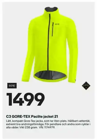 XXL C3 GORE-TEX Paclite jacket 21 erbjuda
