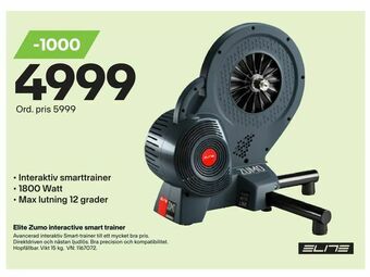 XXL Elite Zumo interactive smart trainer erbjuda