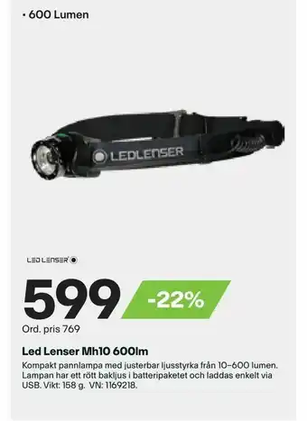 XXL Led Lenser Mh10 600lm erbjuda