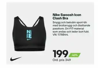 XXL Nike Swoosh Icon Clash Bra erbjuda