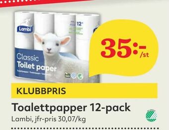 Hemköp Toalettpapper 12-pack erbjuda