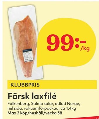 Hemköp Färsk laxfilé erbjuda
