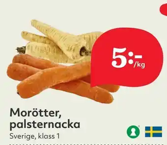 Hemköp Morötter, palsternacka erbjuda