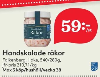 Hemköp Handskalade räkor erbjuda
