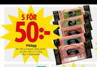 Matöppet Pålägg erbjuda