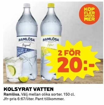 Coop Konsum Kolsyrat vatten erbjuda
