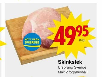 Matöppet Skinkstek erbjuda