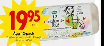 Matöppet Ägg 12-pack erbjuda