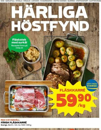 Coop Konsum Färsk fläskkarré erbjuda