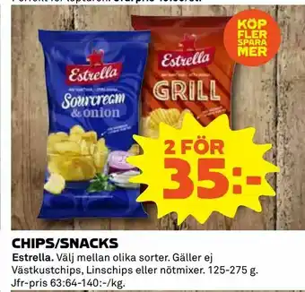 Coop Konsum Chips/snacks erbjuda
