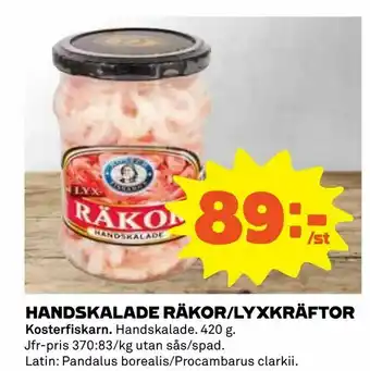 Handskalade räkor/lyxkräftor