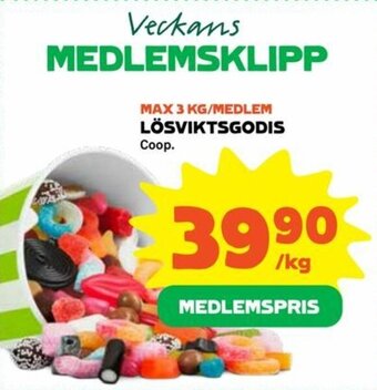 Coop Lösviktsgodis erbjuda