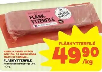 Coop Fläskytterfilé 1000g erbjuda