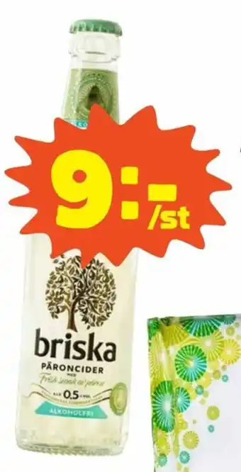 Briska Cider päron 0.50% 33cl