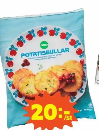 Coop Potatisbullar 800g
