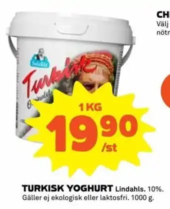 Lindahls Turkisk Yoghurt 1kg