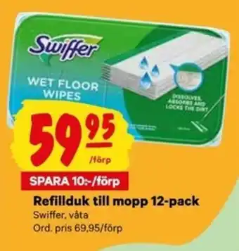 City Gross Swiffer Refillduk till mopp 12-pack erbjuda