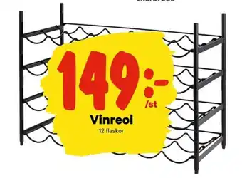 Vinreol 12 flaskor