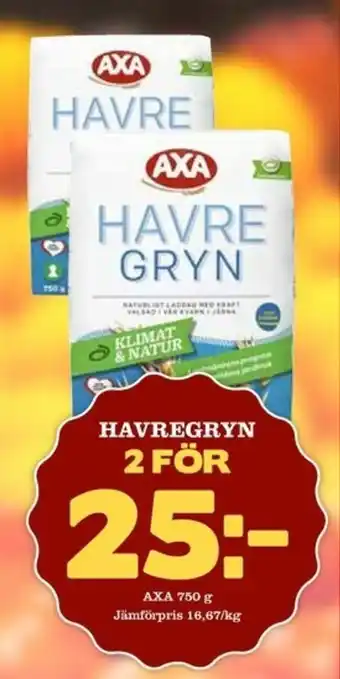 Matdax Axa Havregryn 750g erbjuda