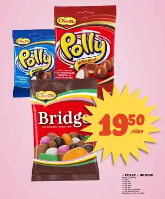 Cloetta Polly, Bridge 180-200g