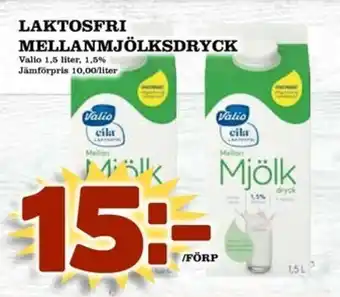 Matdax Valio Laktosfri Mellanmjölksdryck 1,5 liter erbjuda