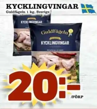 Matdax GuldFågeln Kycklingvingar 1kg erbjuda