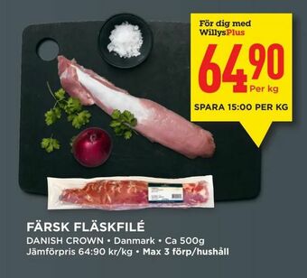 Färsk fläskfilé