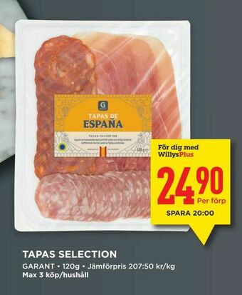 Willys Tapas selection erbjuda