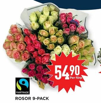 Willys Rosor 9-pack erbjuda