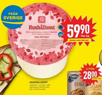 Willys Hushållsost erbjuda