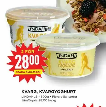 Willys Kvarg, kvargyoghurt erbjuda