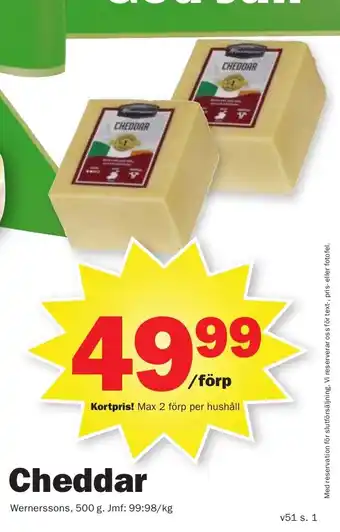 Pekås CHEDDAR erbjuda