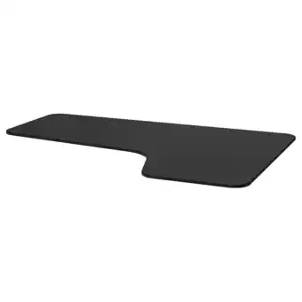 IKEA Bekant bordsskiva hörn höger, svartbetsad askfaner, 160x110 cm erbjuda