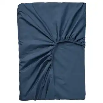 IKEA Ullvide dra-på-lakan för bäddmadrass, mörkblå, 160x200 cm erbjuda