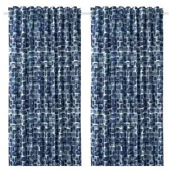 IKEA Spirstånds rumsförmörkande gardiner, 1 par, blå, 145x250 cm erbjuda