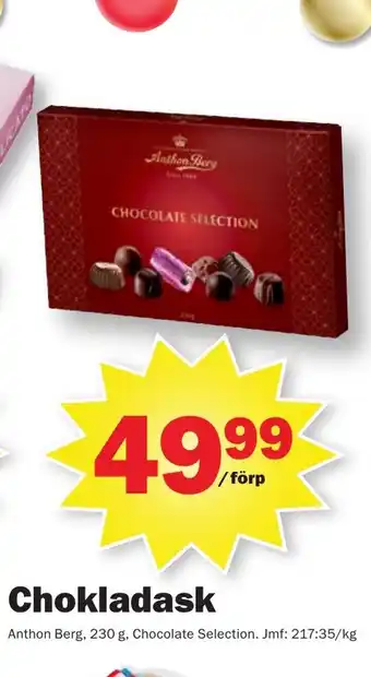 Pekås Chokladask erbjuda