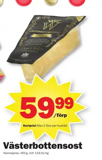Pekås Västerbottensost erbjuda