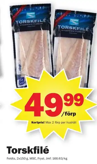 Pekås Torskfilé erbjuda