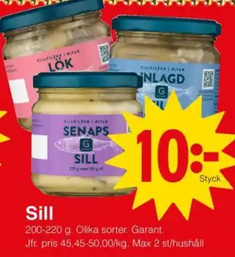 Matöppet Sill erbjuda